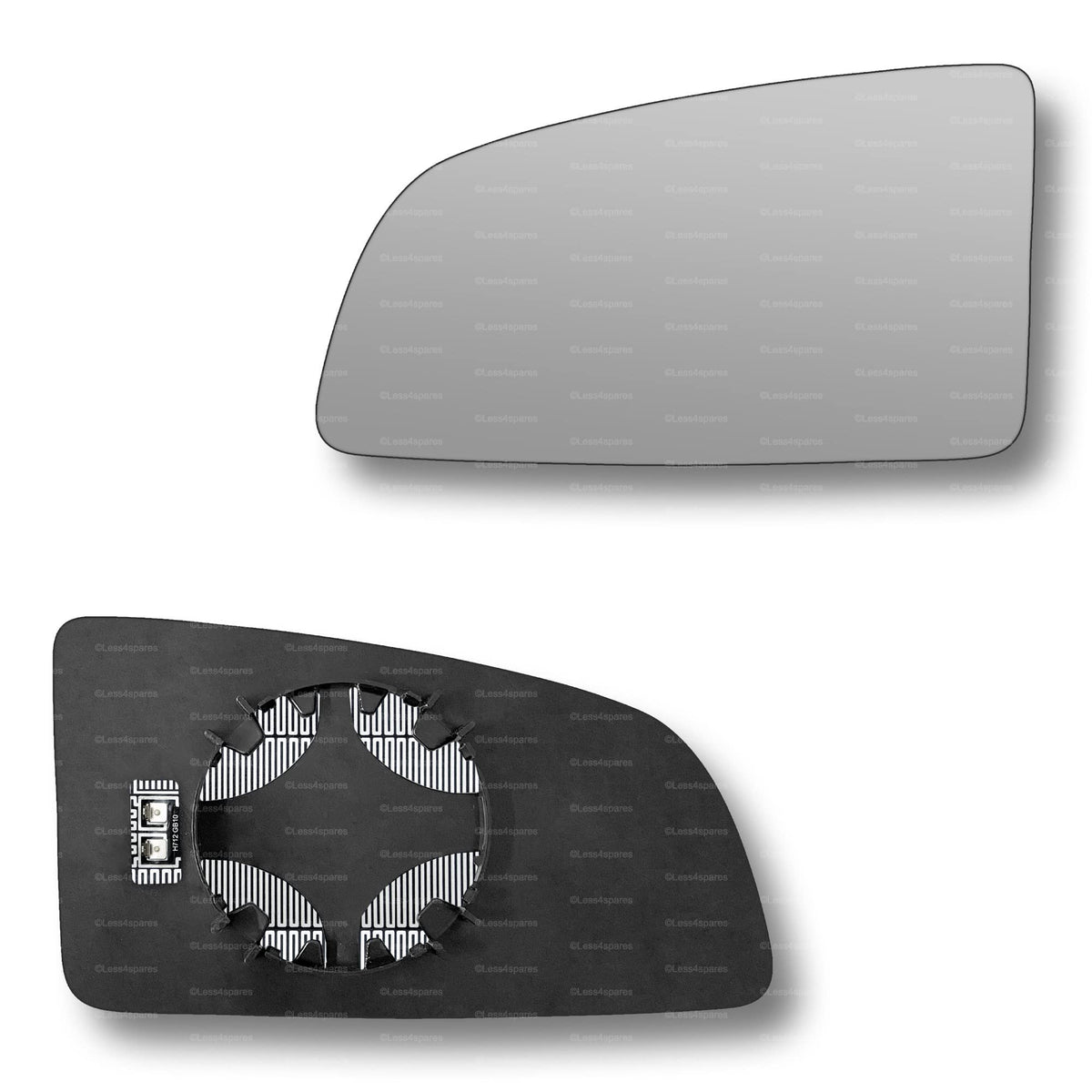 Replacement Wing Mirror Glass Left for Vauxhall Omega 2000-2003 Clip-On Passenger Near Side N/S Heated Convex