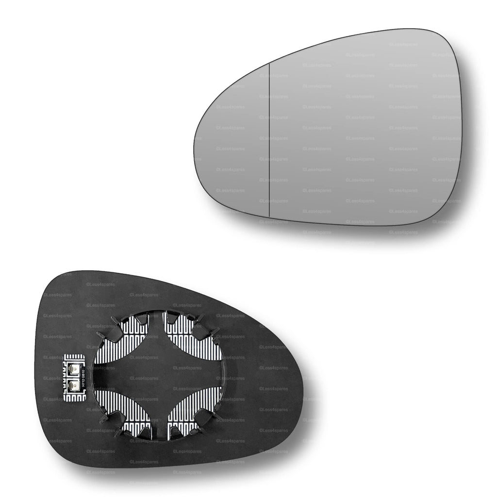 Replacement Wing Mirror Glass Left for VW Touareg 2010-2017 Clip-On Passenger Near Side N/S Heated with Blind Spot
