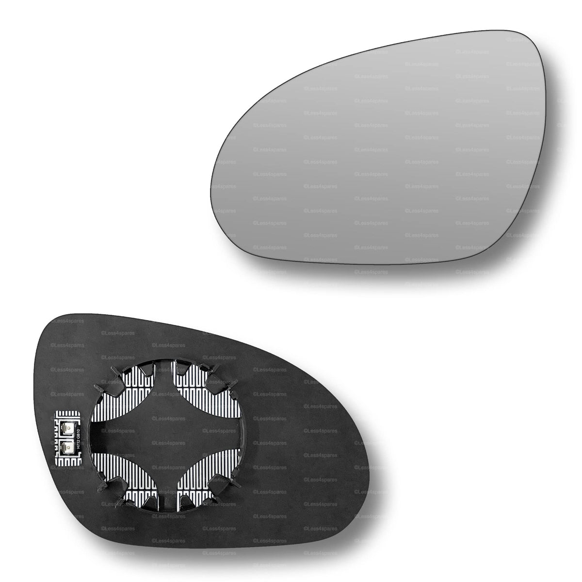 Replacement Wing Mirror Glass Left for Hyundai i30 2007-2012 Clip-On Passenger Near Side N/S Heated Convex