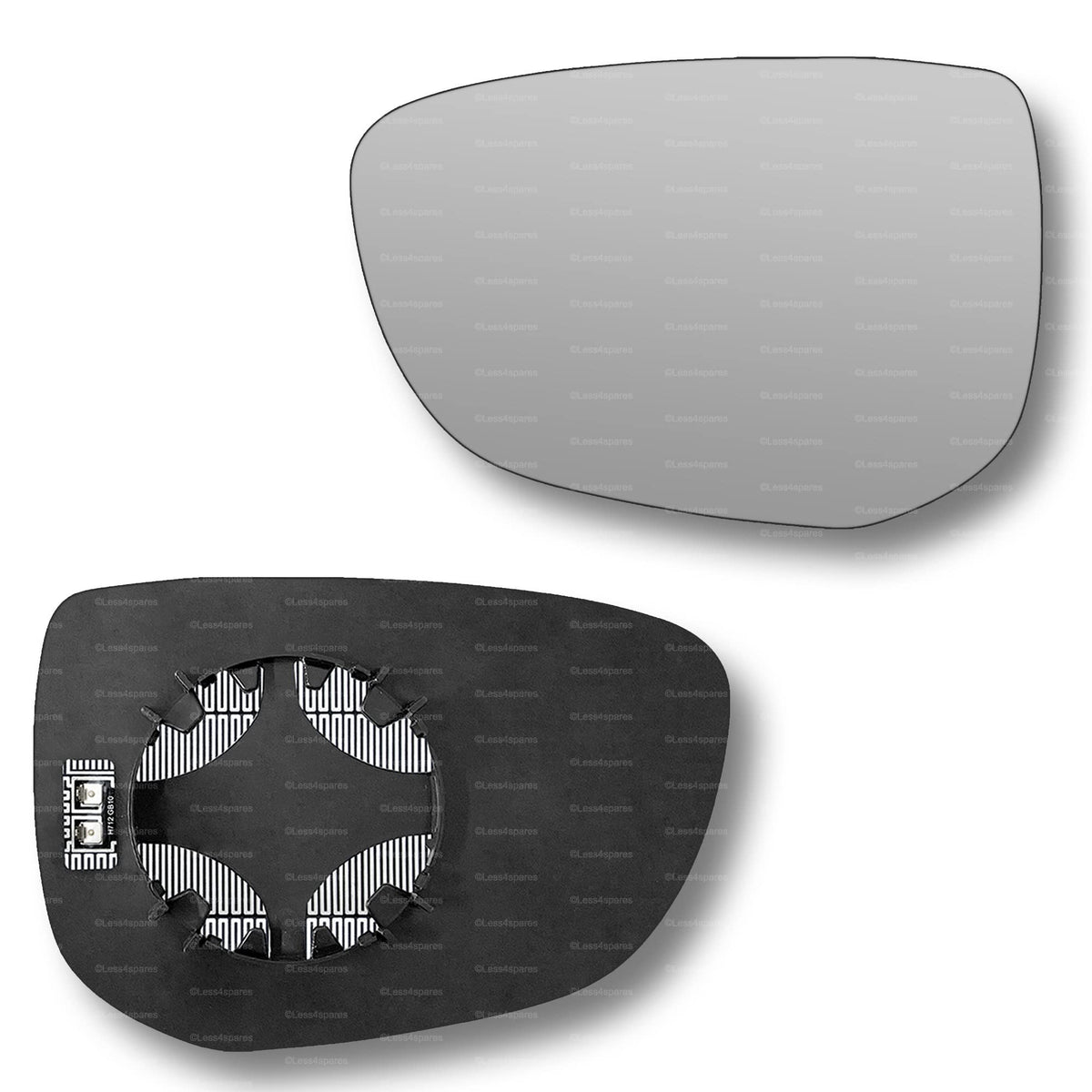Replacement Wing Mirror Glass Left for Citroen C4 Cactus 2014-2018 Clip-On Passenger Near Side N/S Heated Convex