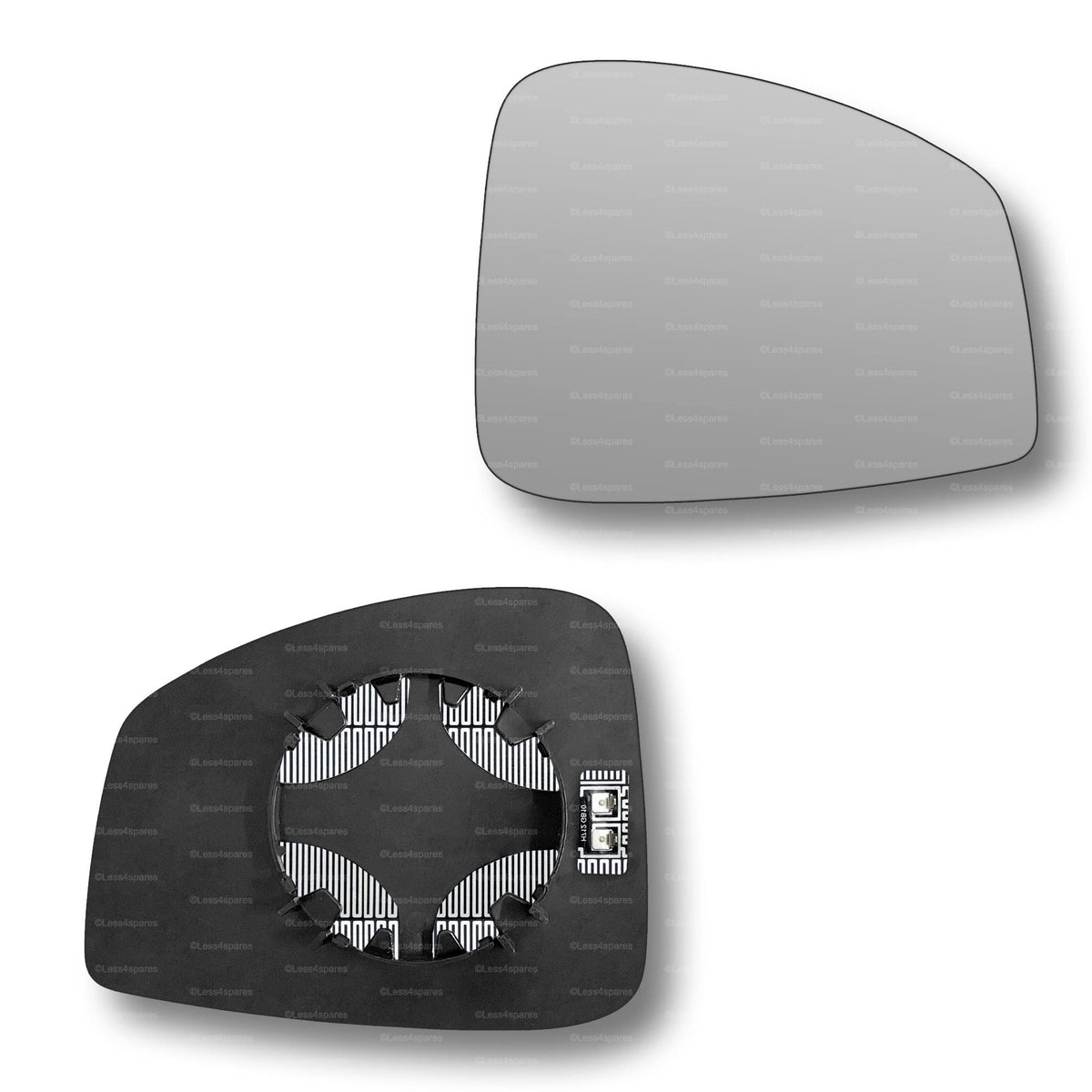 Replacement Wing Mirror Glass Right for Renault Scenic 2009-2016 Clip-On Driver Off side Heated Convex