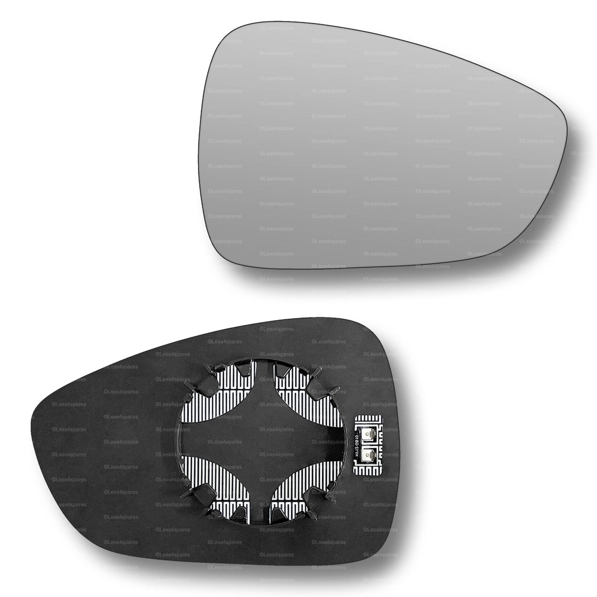 Replacement Wing Mirror Glass Right for DS DS3 2016-2019 Clip-On Driver Off side Heated Convex