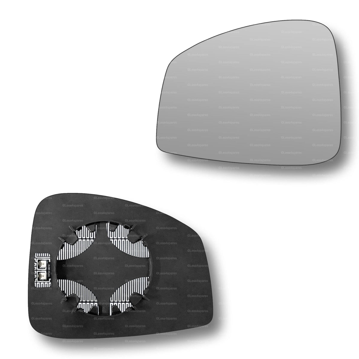 Replacement Wing Mirror Glass Left for Renault Scenic 2009-2016 Clip-On Passenger Near Side N/S Heated Convex