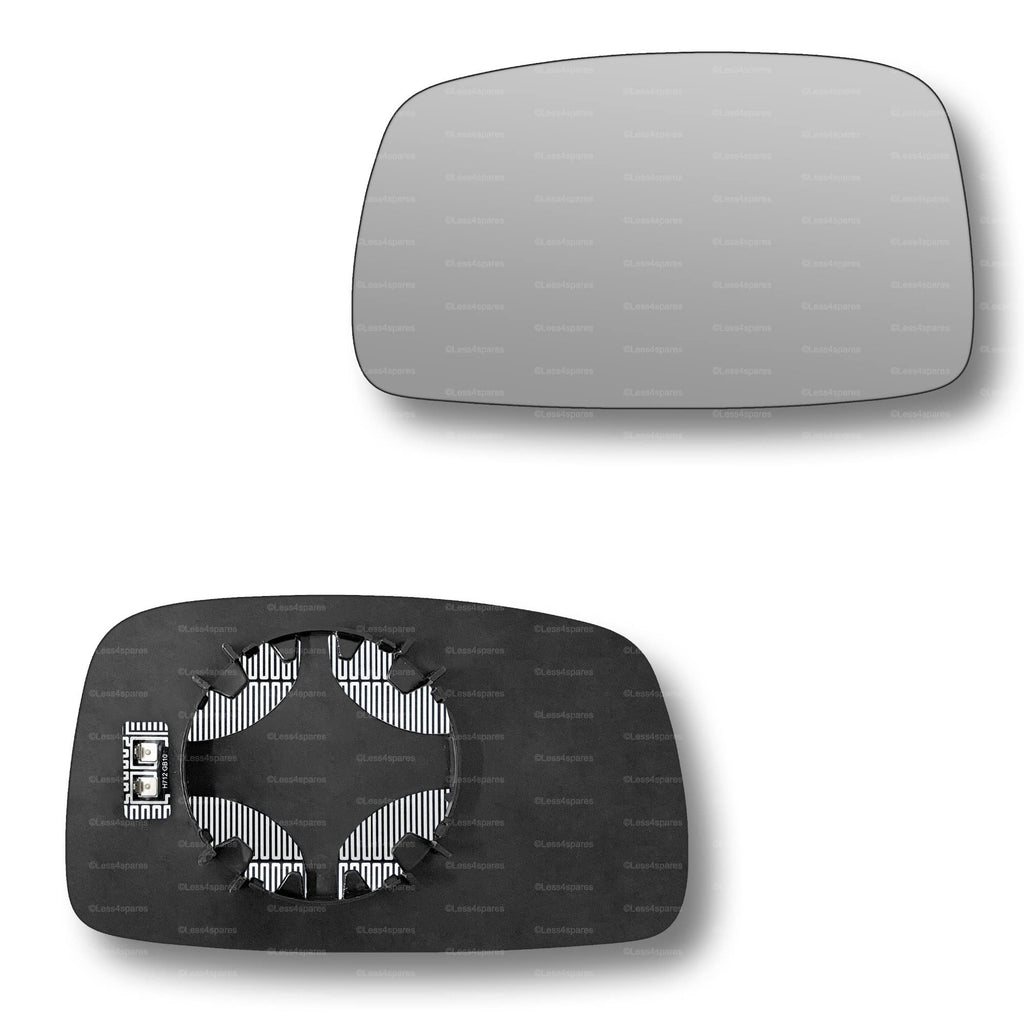 Replacement Wing Mirror Glass Left for VW Corrado 1988-1995 Clip-On Passenger Near Side N/S Heated Convex