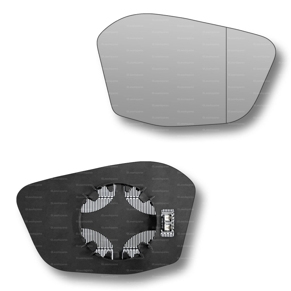 Replacement Wing Mirror Glass Right for Citroen C4 2021-2022 Clip-On Driver Off side Heated with Blind Spot