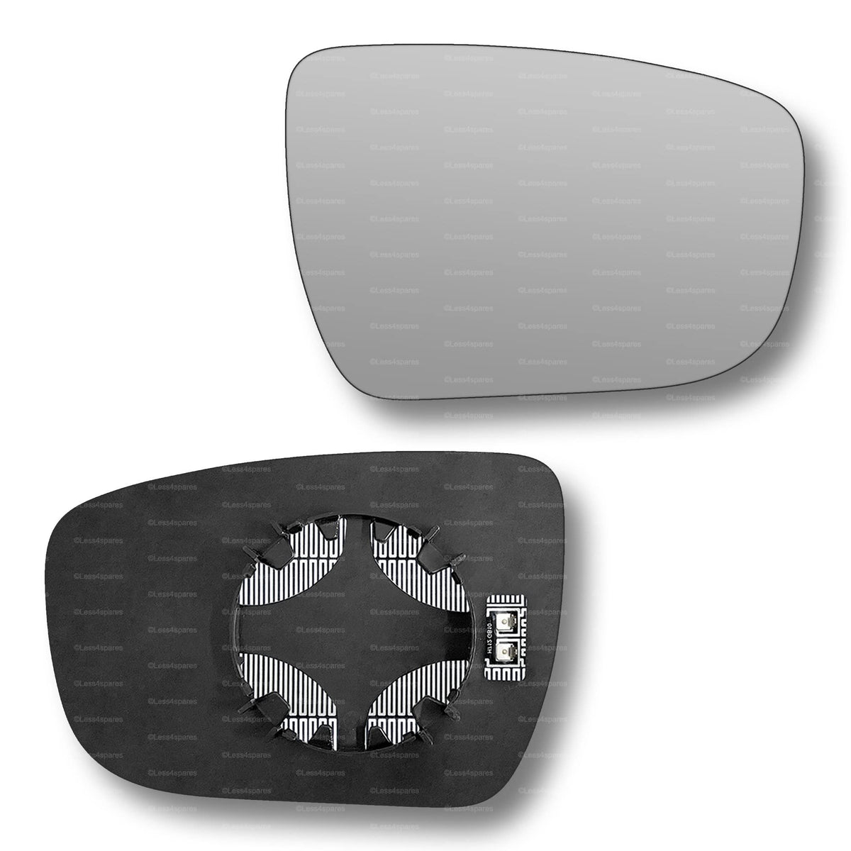 Replacement Wing Mirror Glass Right for Nissan Juke 2014-2019 Clip-On Driver Off side Heated Convex