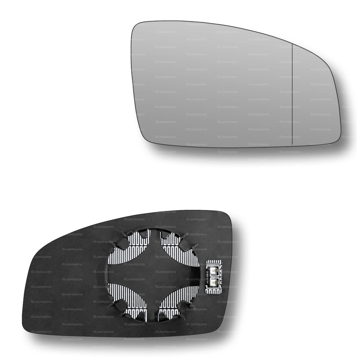 Replacement Wing Mirror Glass Right for Renault Espace 2003-2009 Clip-On Driver Off side Heated with Blind Spot