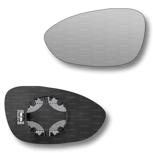 Replacement Wing Mirror Glass Left for BMW M3 2007-2013 Clip-On Passenger Near Side N/S Heated Convex