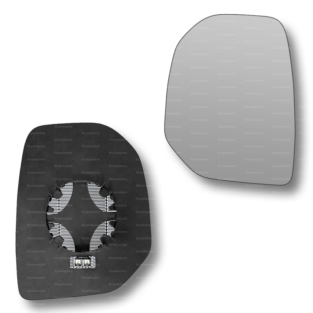 Replacement Wing Mirror Glass Left for Citroen Berligo 2008-2012 Clip-On Passenger Near Side N/S Heated Convex