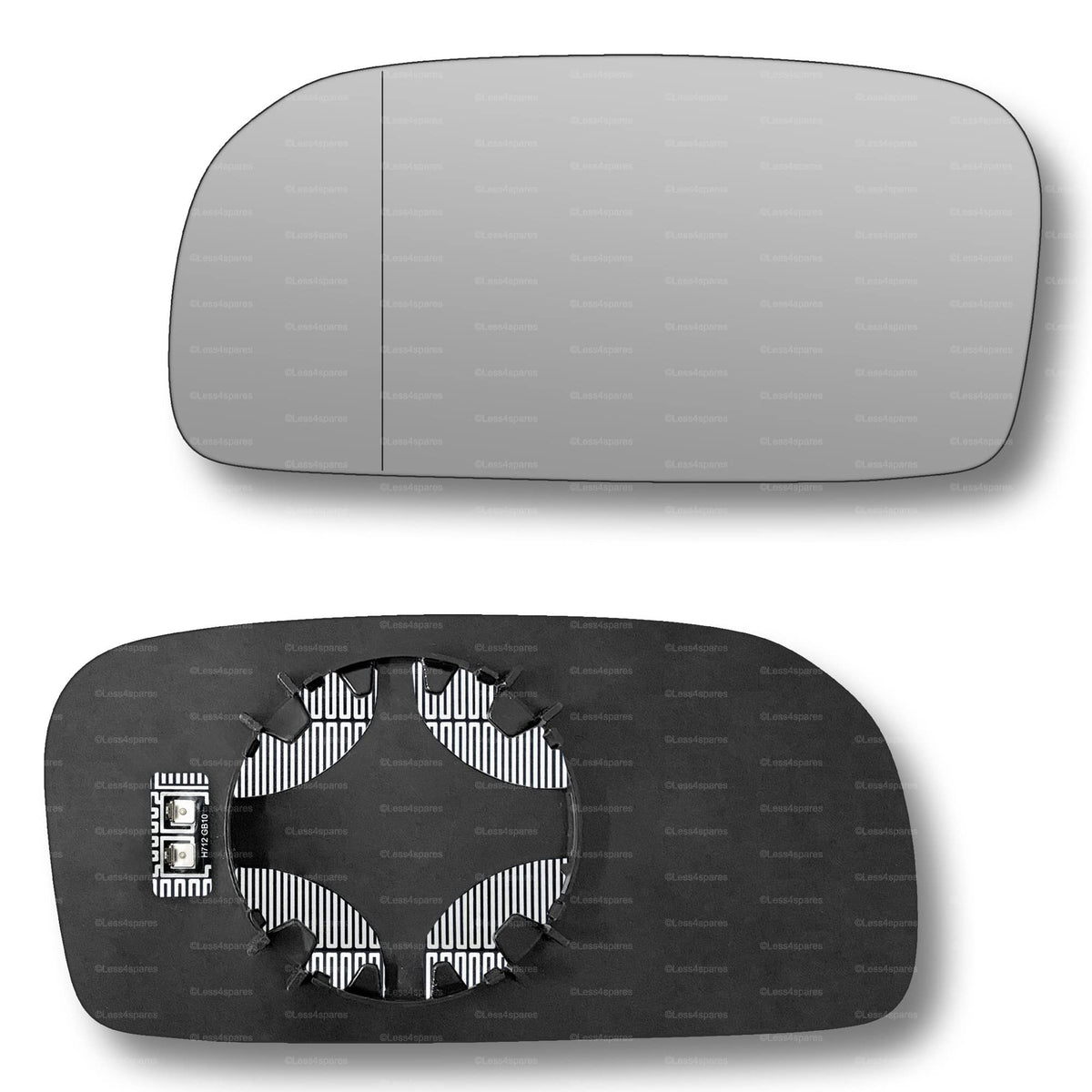 Replacement Wing Mirror Glass Left for Honda Stream 2001-2005 Clip-On Passenger Near Side N/S Heated Convex