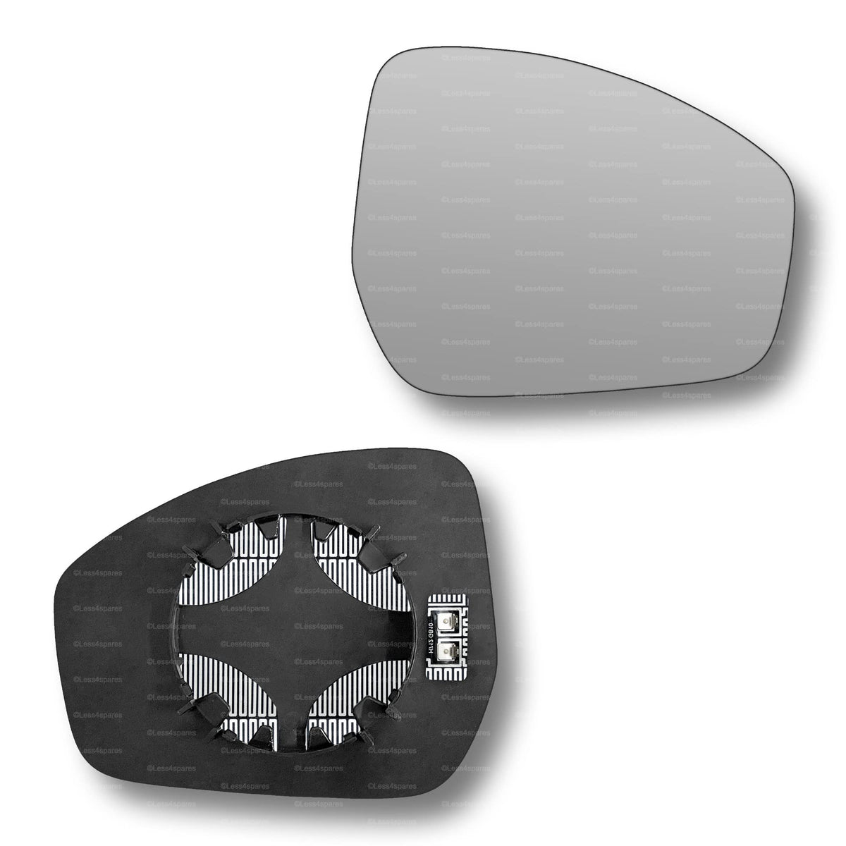 Replacement Wing Mirror Glass Right for Jaguar E-Pace 2017-2022 Clip-On Driver Off side Heated Convex