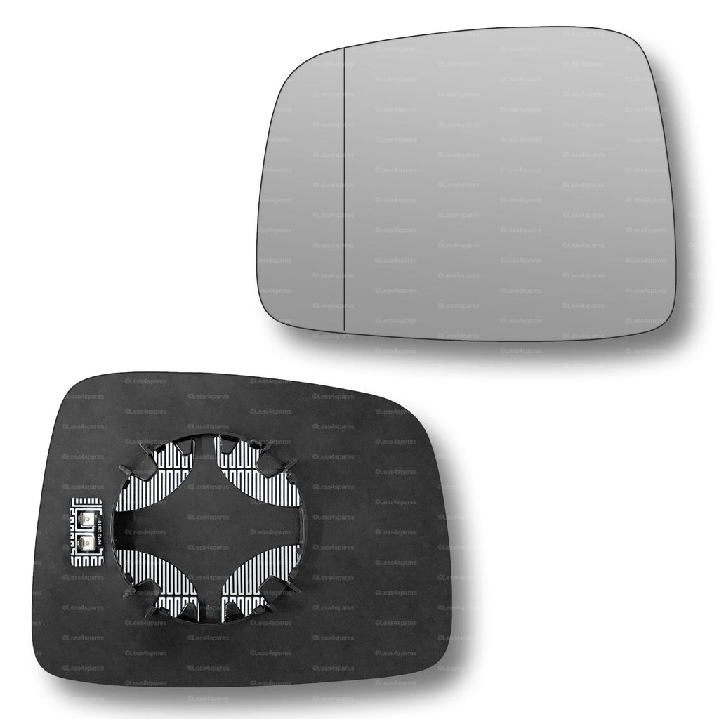 Replacement Wing Mirror Glass Left for Jeep Cherokee 2001-2007 Clip-On Passenger Near Side N/S Heated with Blind Spot