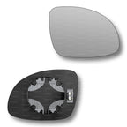 Replacement Wing Mirror Glass Right for VW Sharan 2010-2021 Clip-On Driver Off side Heated Convex