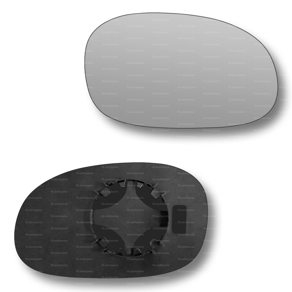 Replacement Wing Mirror Glass Right for Citroen C3, C2, C3 Pluriel 2002-2010 Clip-On Driver Off side Convex