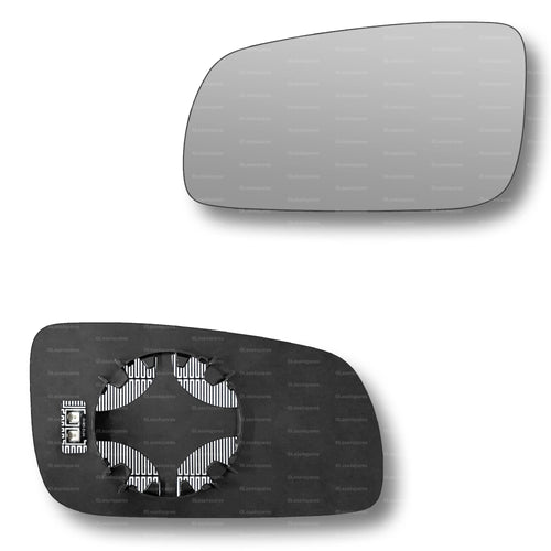 Replacement Wing Mirror Glass Left for Audi A4 1994-1999 Clip-On Passenger Near Side N/S Heated Convex