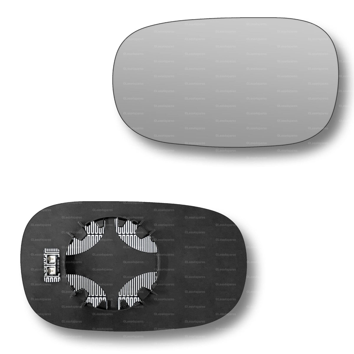 Replacement Wing Mirror Glass Left for Ford KA 1996-2008 Clip-On Passenger Near Side N/S Heated Convex