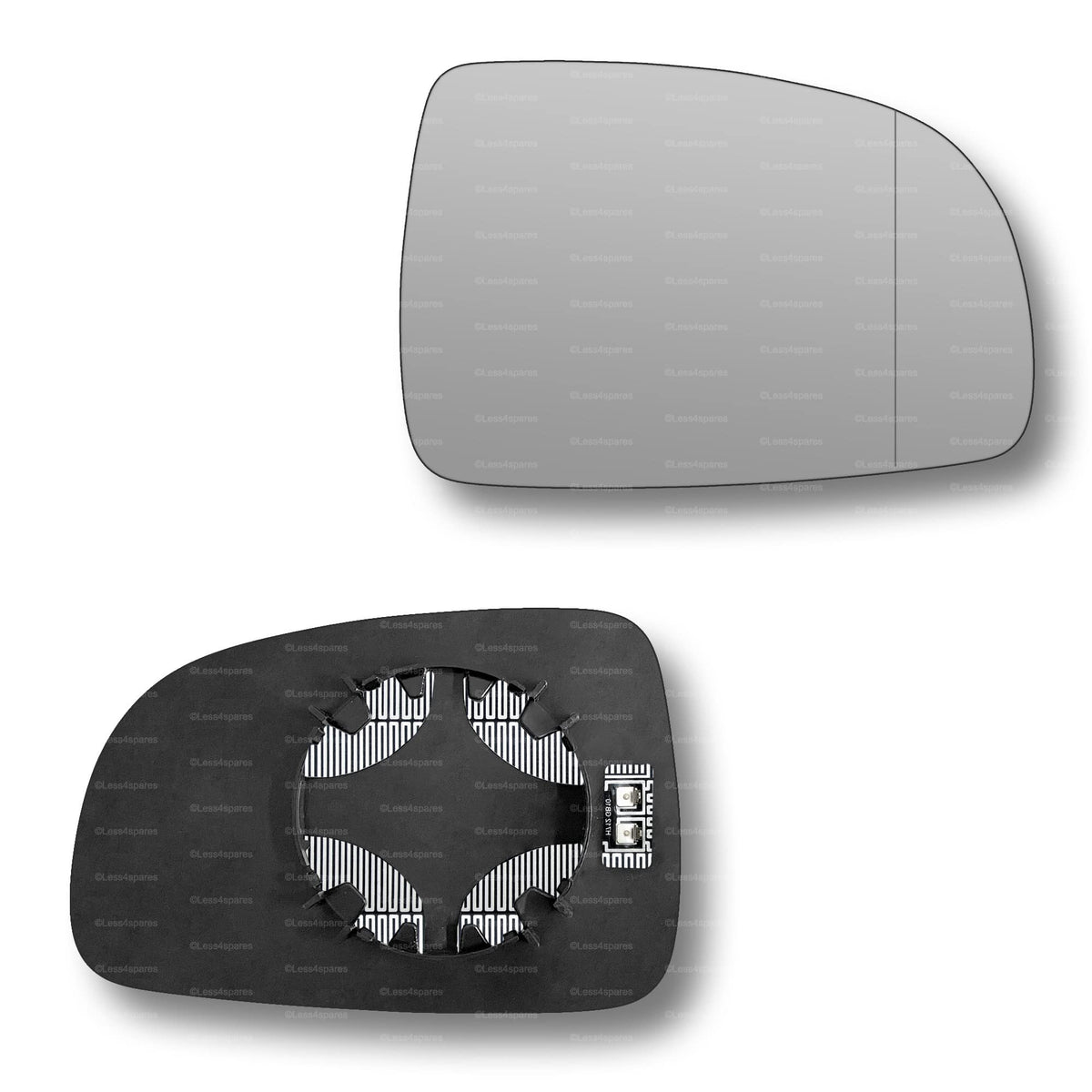 Replacement Wing Mirror Glass Left for Nissan Note 2006-2013 Clip-On Passenger Near Side N/S Heated with Blind Spot