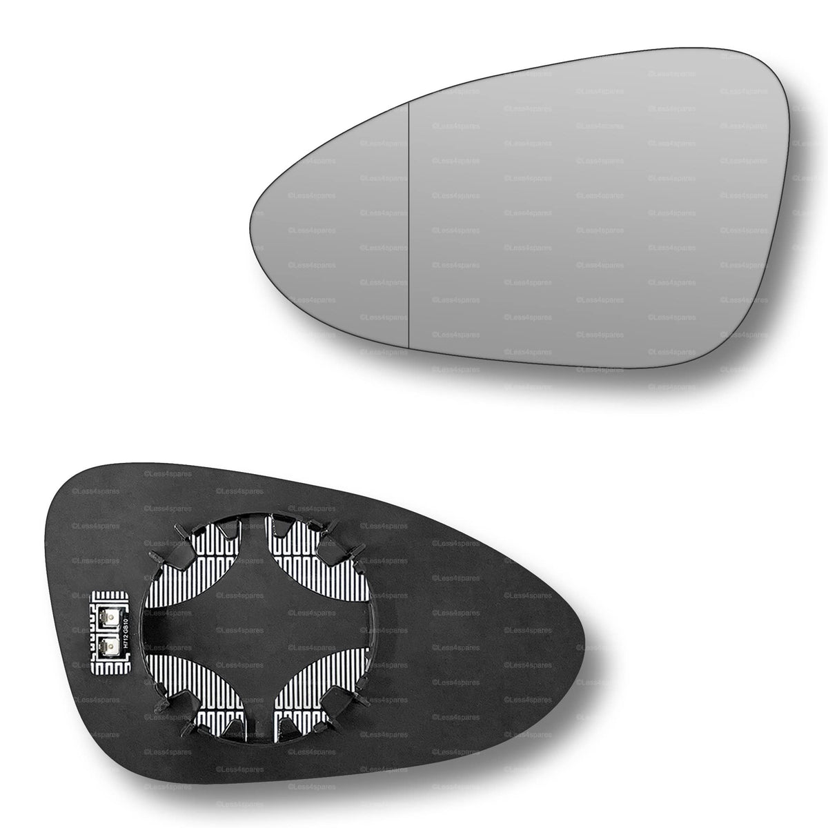 Replacement Wing Mirror Glass Left for Porsche Panamera 2017-2022 Clip-On Passenger Near Side N/S Heated with Blind Spot