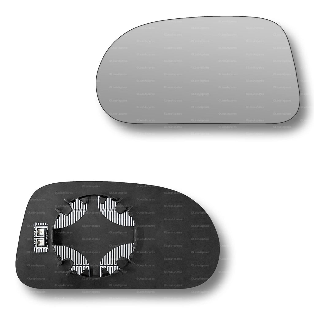 Replacement Wing Mirror Glass Left for Fiat Bravo 1995-2001 Clip-On Passenger Near Side N/S Heated Convex