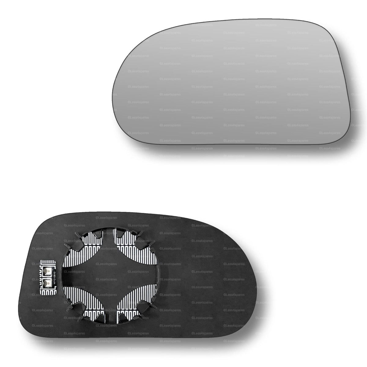 Replacement Wing Mirror Glass Left for Fiat Bravo 1995-2001 Clip-On Passenger Near Side N/S Heated Convex
