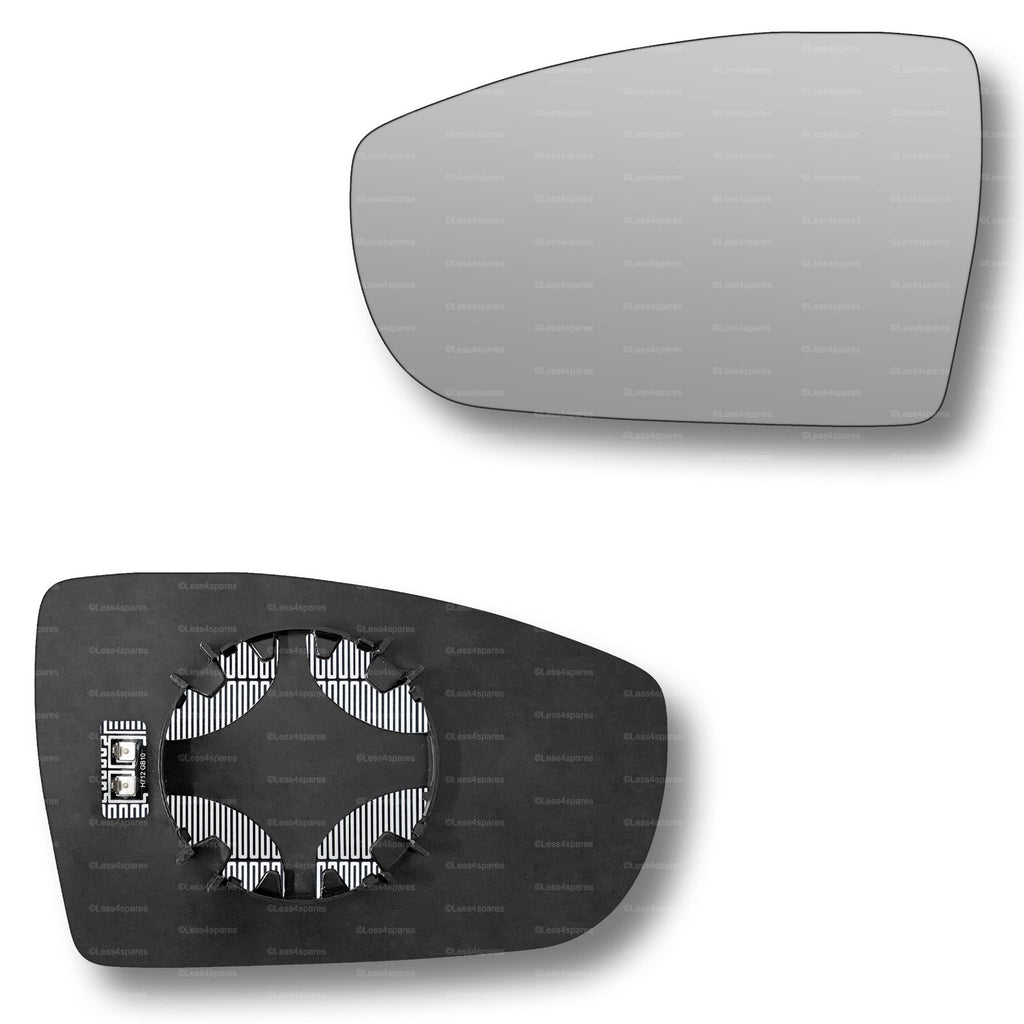 Replacement Wing Mirror Glass Left for Ford Galaxy 2006-2015 Clip-On Passenger Near Side N/S Heated Convex