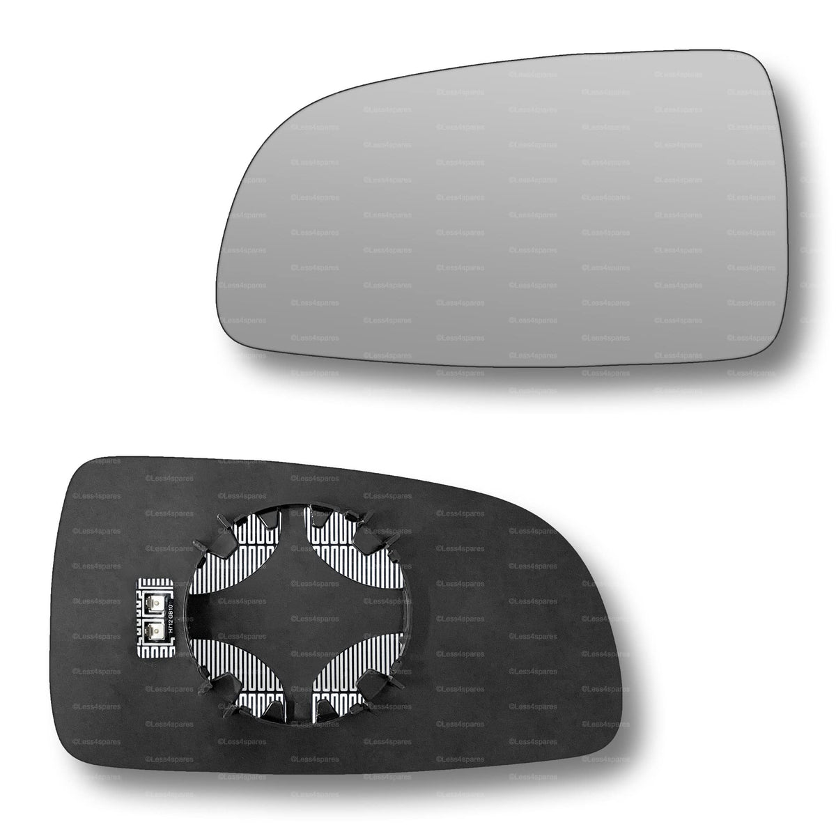 Replacement Wing Mirror Glass Left for Chevrolet Aveo 2008-2011 Clip-On Passenger Near Side N/S Heated Convex