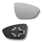 Replacement Wing Mirror Glass Right for VW Passat 2010-2014 Clip-On Driver Off side Heated Convex