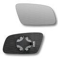 Replacement Wing Mirror Glass Right for Audi A6 1999-2004 Clip-On Driver Off side Heated Convex