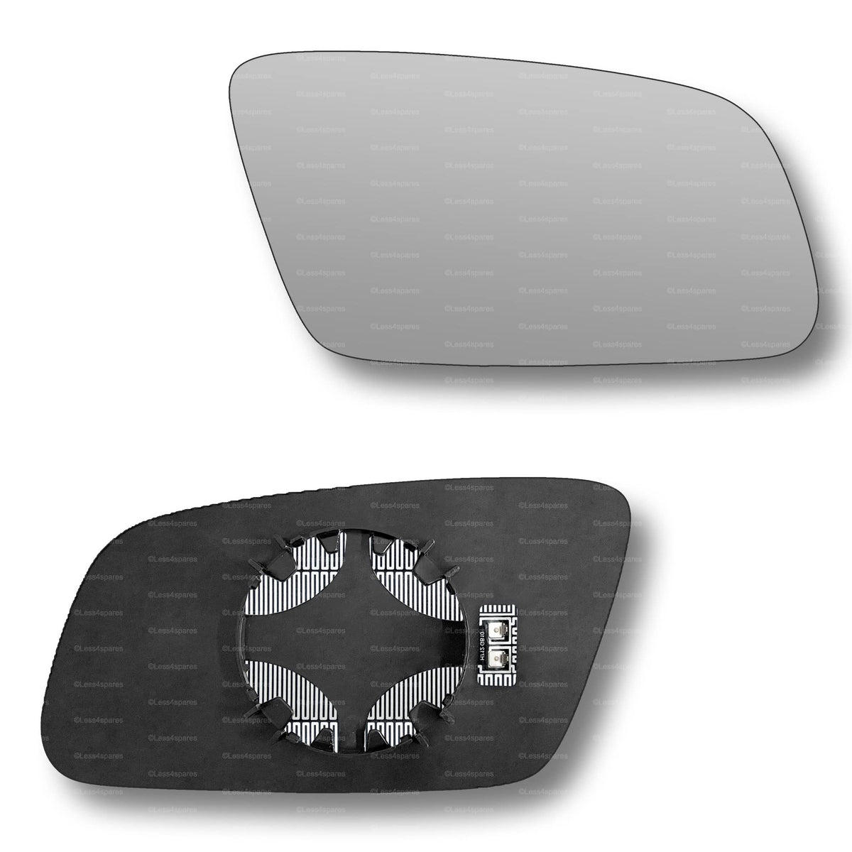 Replacement Wing Mirror Glass Right for Audi A6 1999-2004 Clip-On Driver Off side Heated Convex