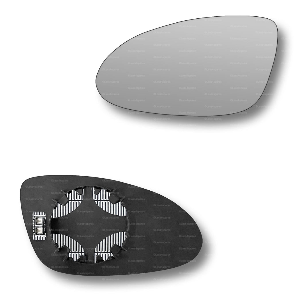 Replacement Wing Mirror Glass Left for Mercedes S-Class 2006-2009 Clip-On Passenger Near Side N/S Heated Convex