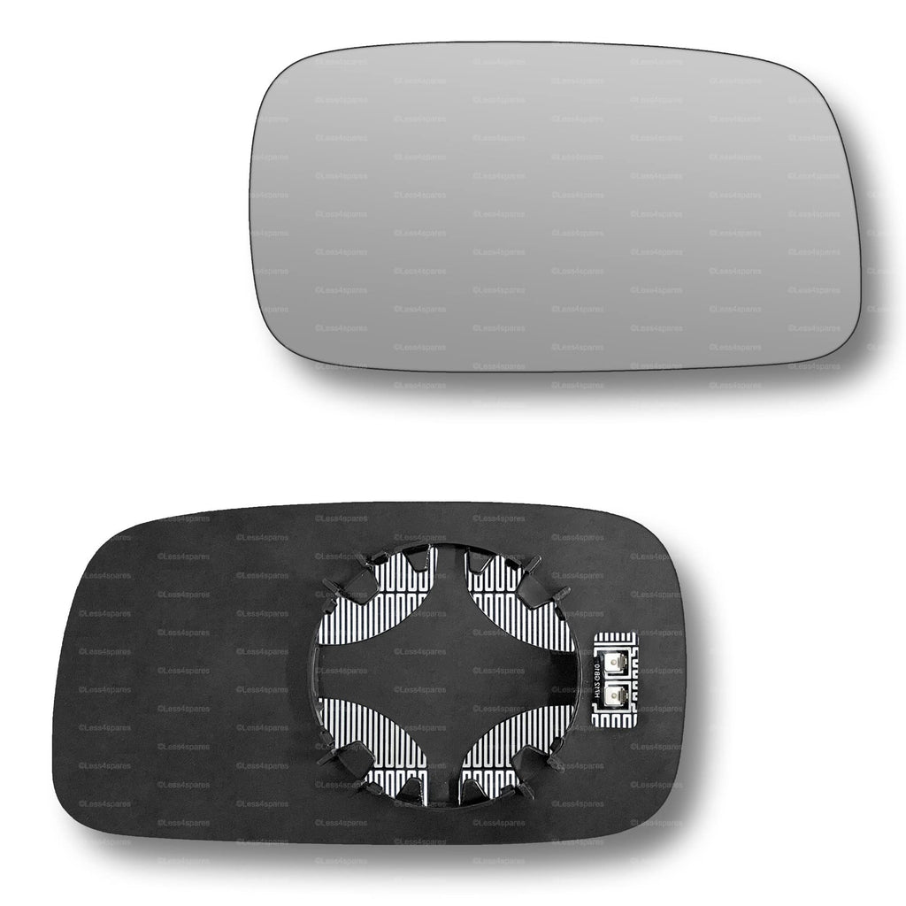 Replacement Wing Mirror Glass Right for Saab 9-3 900 9-5 1998-2002 Clip-On Driver Off side Heated Convex