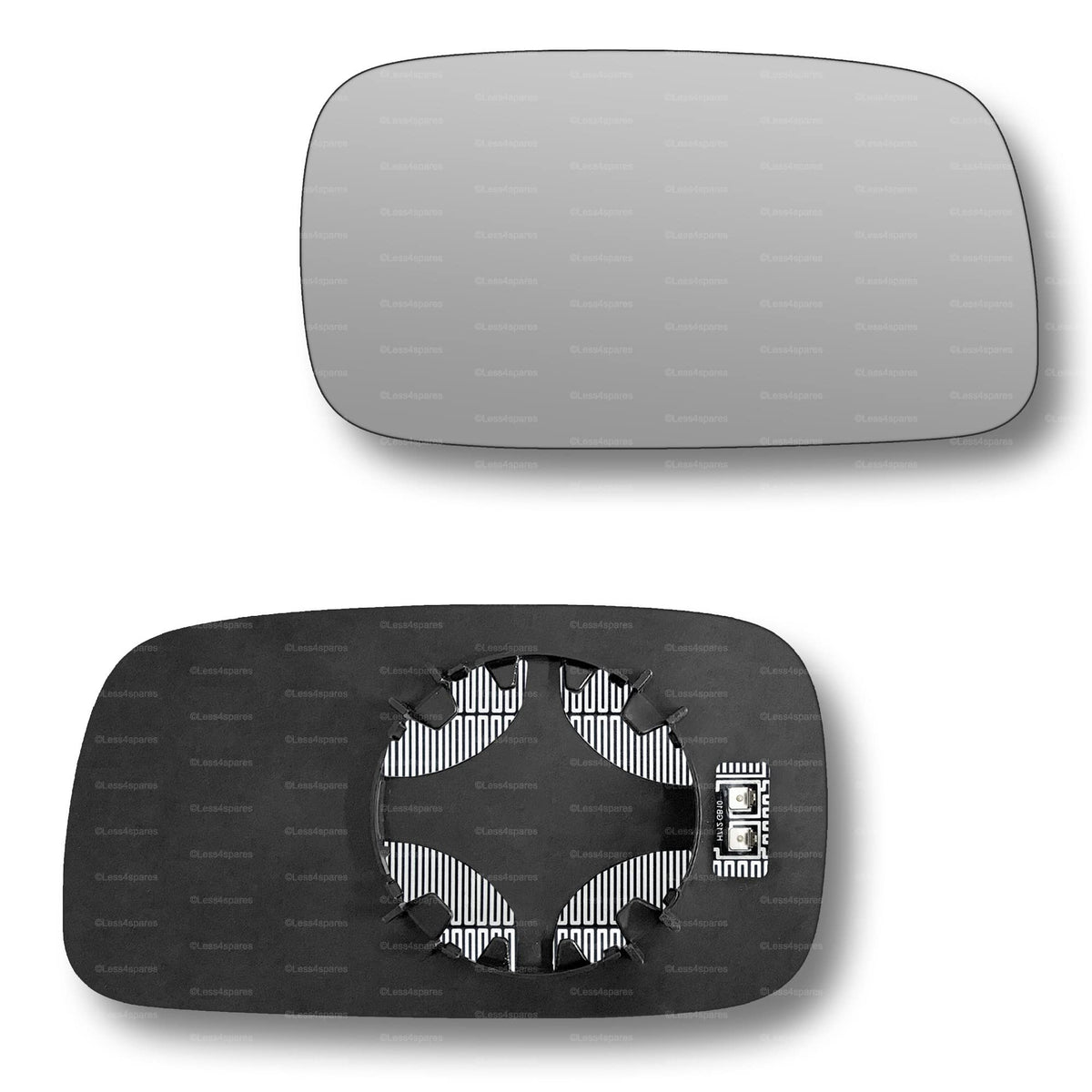 Replacement Wing Mirror Glass Right for VW Caddy 1995-2004 Clip-On Driver Off side Heated Convex