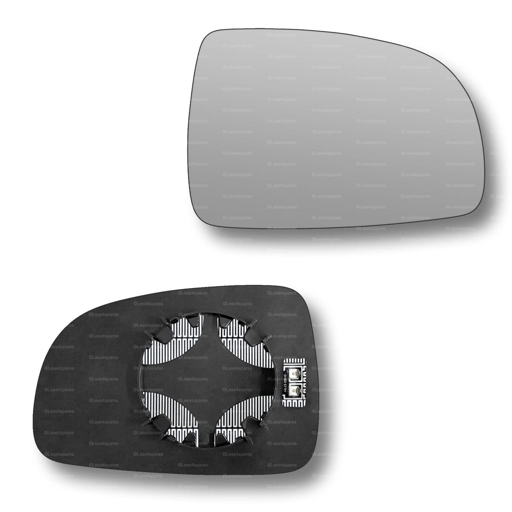 Replacement Wing Mirror Glass Right for Nissan Note 2006-2013 Clip-On Driver Off side Heated Convex