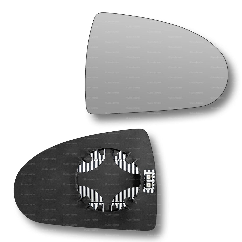 Replacement Wing Mirror Glass Right for Mitsubishi Colt 2004-2012 Clip-On Driver Off side Heated Convex