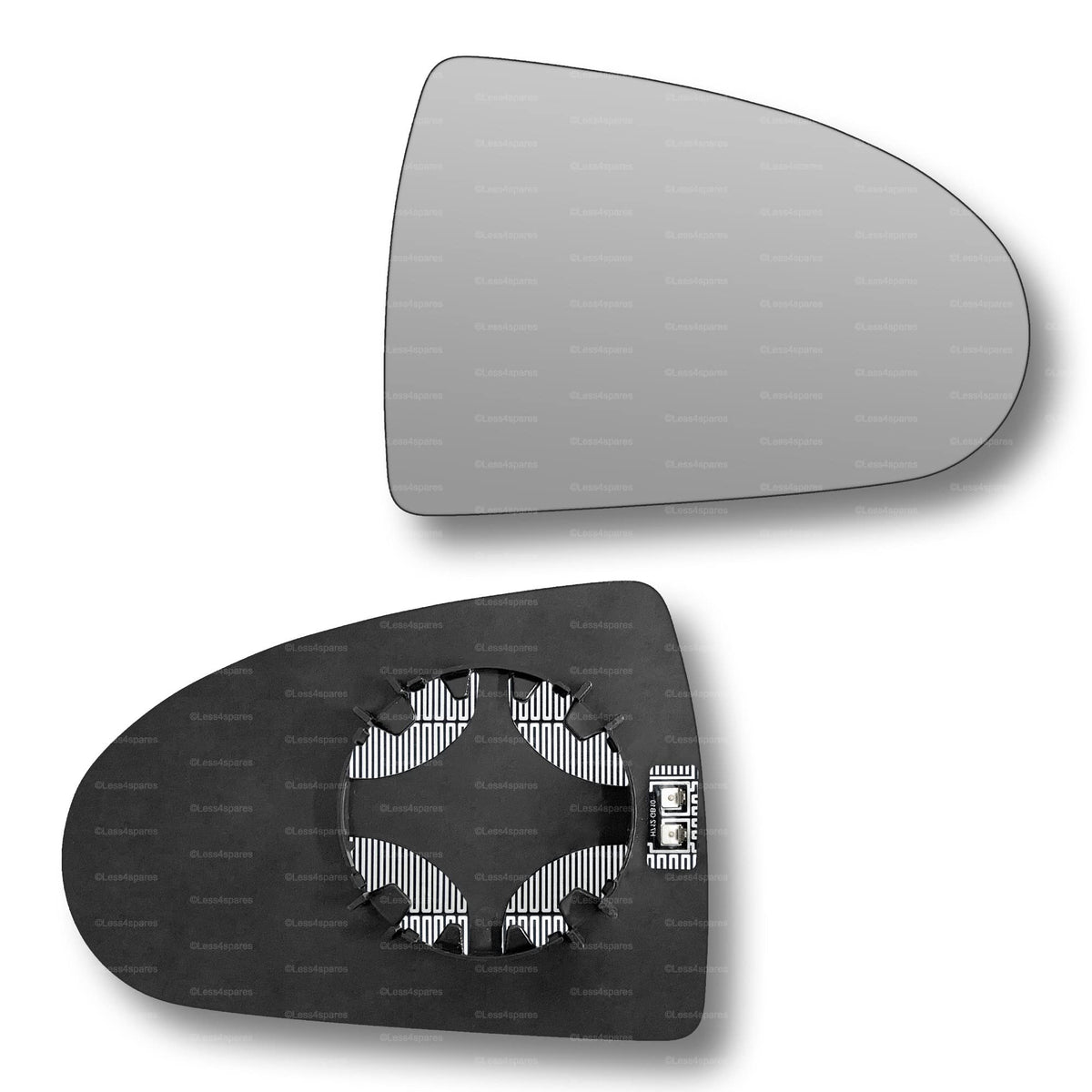 Replacement Wing Mirror Glass Right for Mitsubishi Colt 2004-2012 Clip-On Driver Off side Heated Convex