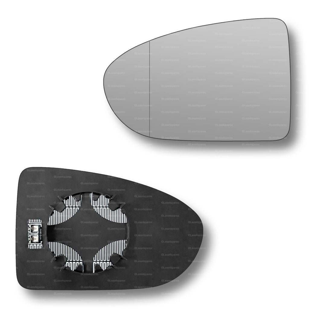Replacement Wing Mirror Glass Left for Nissan Qashqai 2006-2013 Clip-On Passenger Near Side N/S Heated with Blind Spot