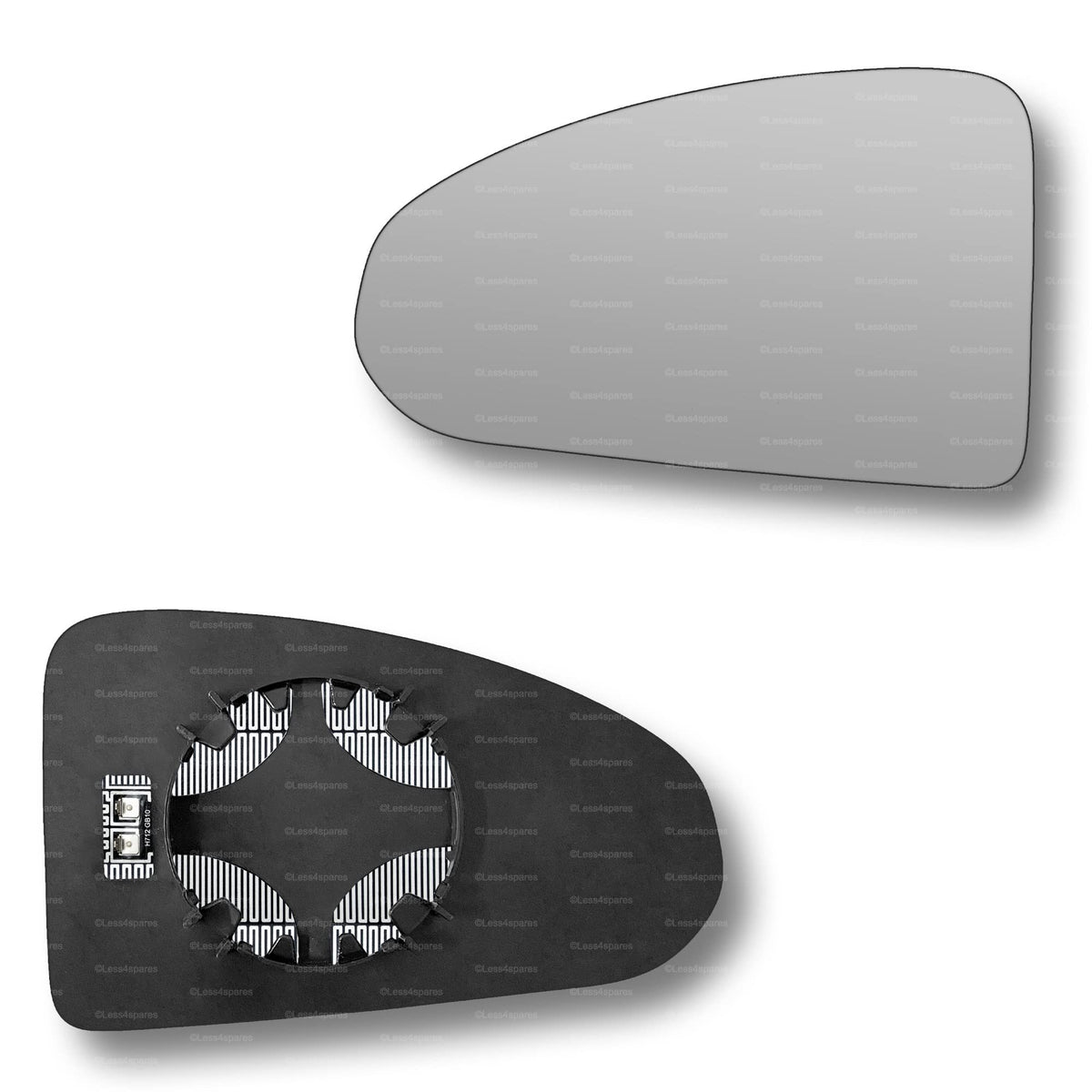 Replacement Wing Mirror Glass Left for Audi R8 2015-2022 Clip-On Passenger Near Side N/S Heated Convex