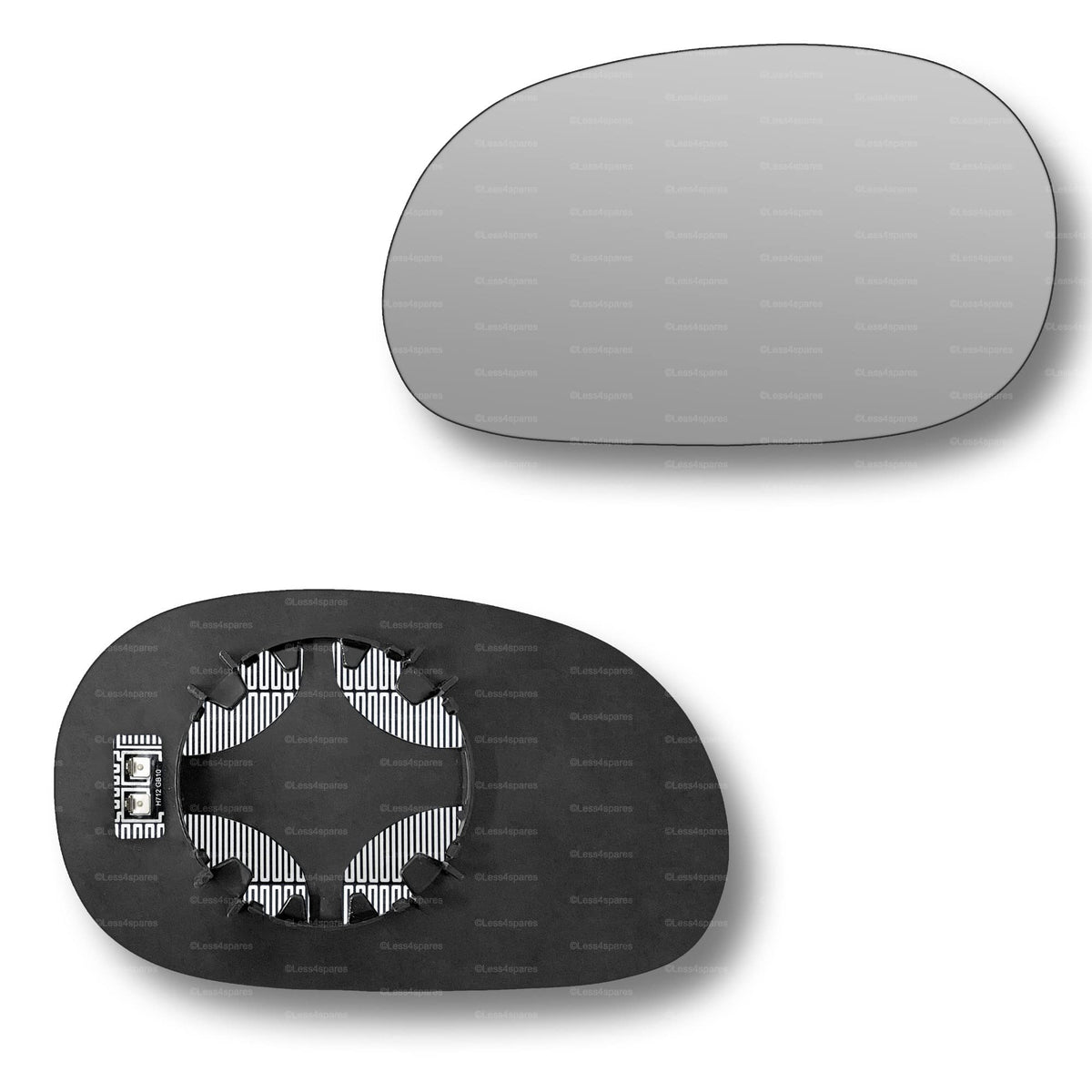 Replacement Wing Mirror Glass Left for Renault Laguna 1993-2001 Clip-On Passenger Near Side N/S Heated Convex