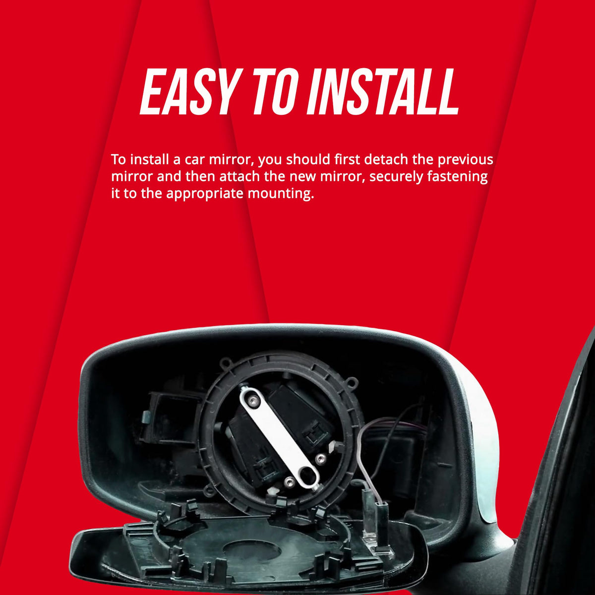 Replacement Wing Mirror Glass Left for Renault Twingo 2007-2010 Clip-On Passenger Near Side N/S Heated with Blind Spot - image 4