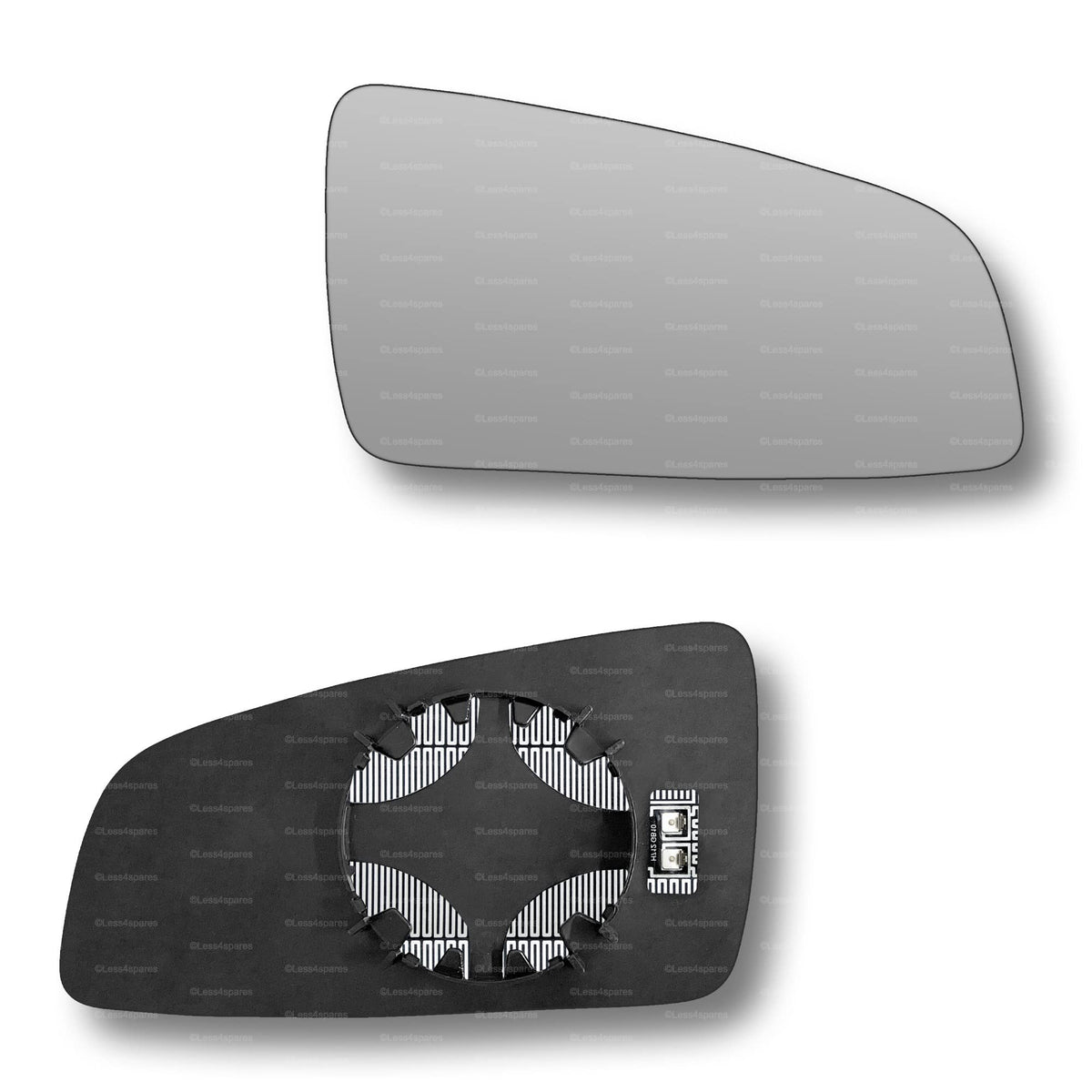 Replacement Wing Mirror Glass Right for Vauxhall Zafira 2005-2009 Clip-On Driver Off side Heated Convex