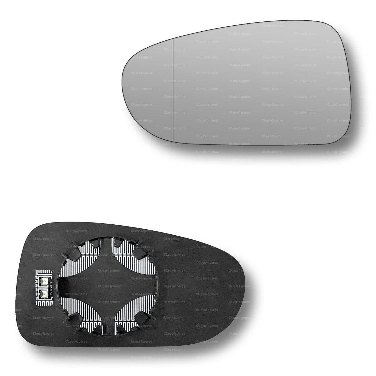 Replacement Wing Mirror Glass Left for VW Sharan 1995-1998 Clip-On Passenger Near Side N/S Heated with Blind Spot