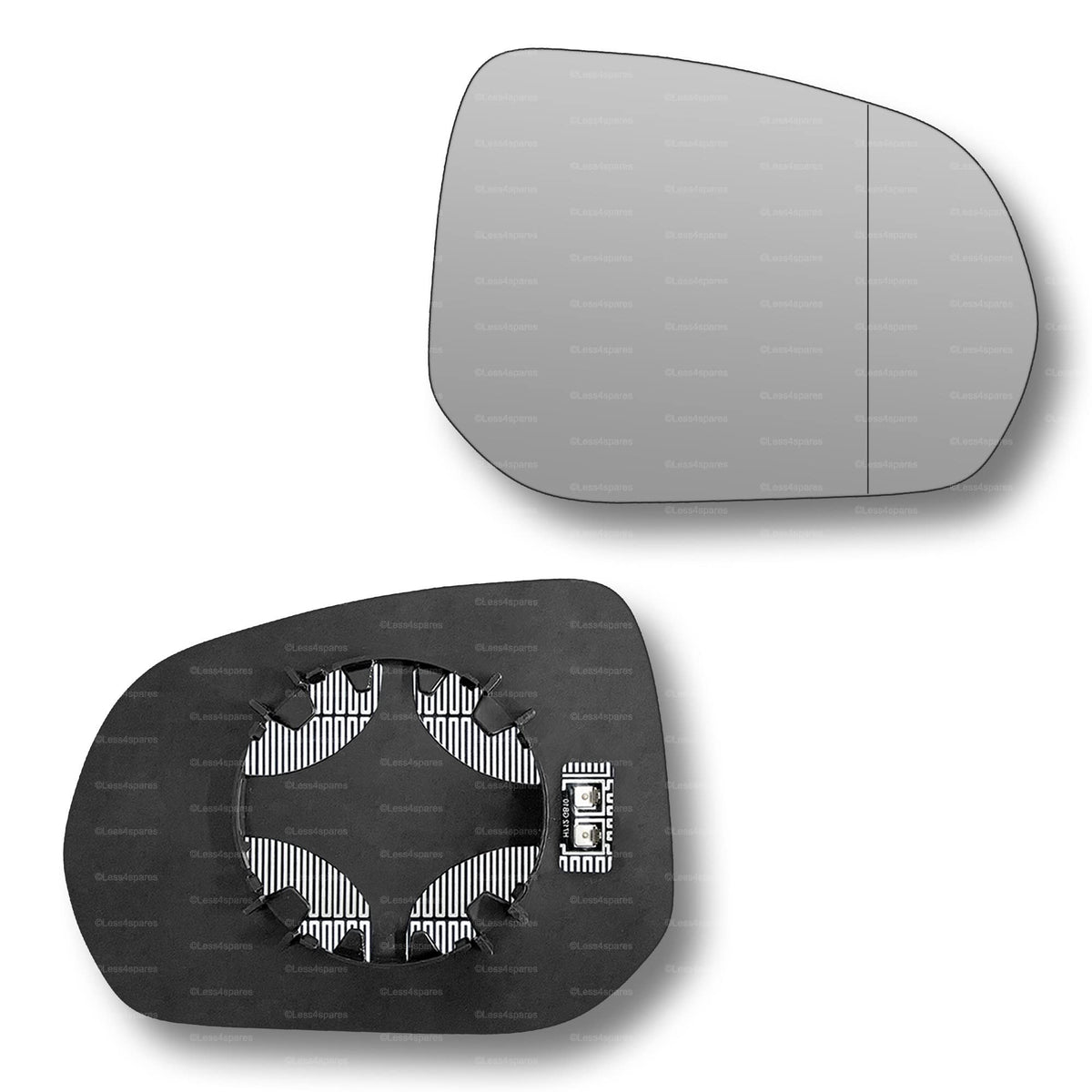 Replacement Wing Mirror Glass Right for Peugeot 3008 2009-2012 Clip-On Driver Off side Heated with Blind Spot
