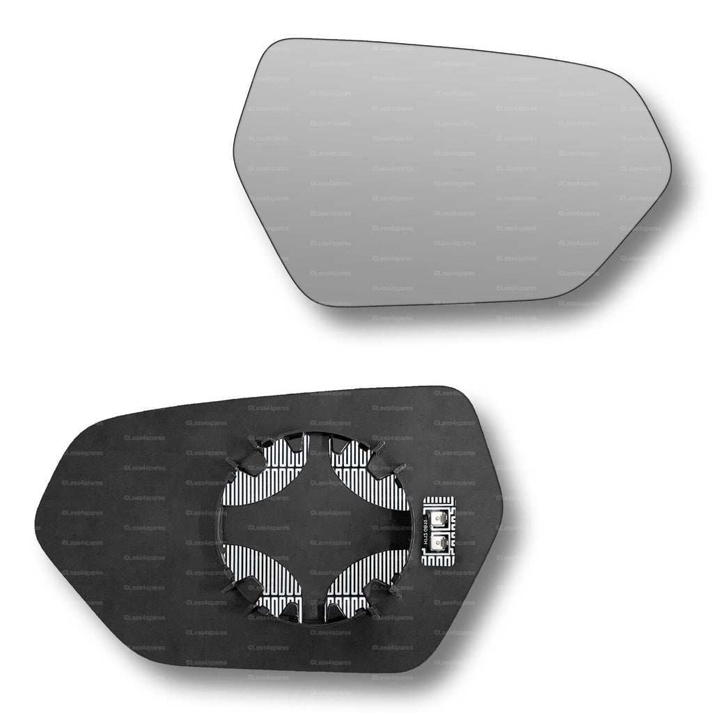 Replacement Wing Mirror Glass Right for Seat Leon 2020-2022 Clip-On Driver Off side Heated Convex