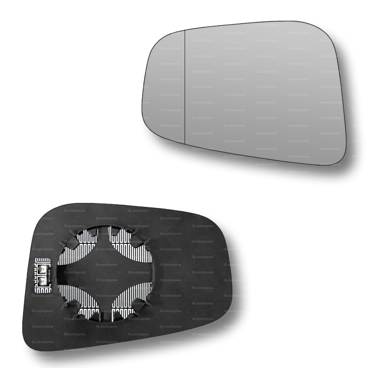 Replacement Wing Mirror Glass Left for Mitsubishi Shogun Pinin 1999-2007 Clip-On Passenger Near Side N/S Heated with Blind Spot