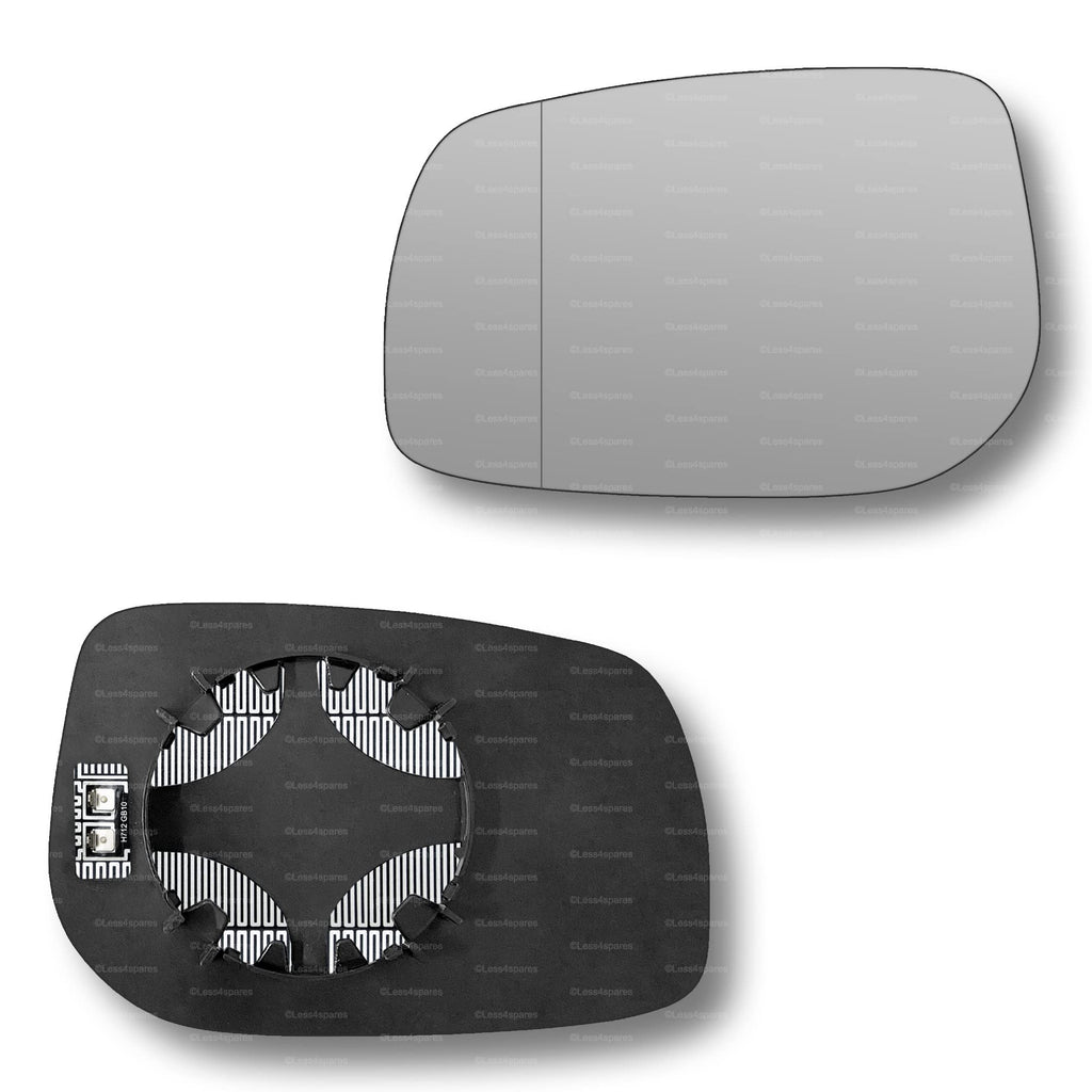 Replacement Wing Mirror Glass Left for Toyota Auris 2006-2012 Clip-On Passenger Near Side N/S Heated with Blind Spot