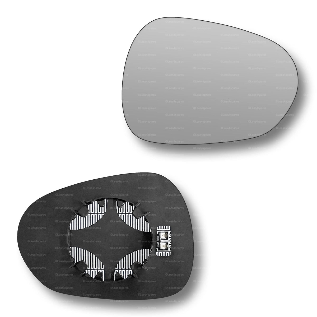 Replacement Wing Mirror Glass Right for Alfa Romeo Giulia 2015-2022 Clip-On Driver Off side Heated Convex