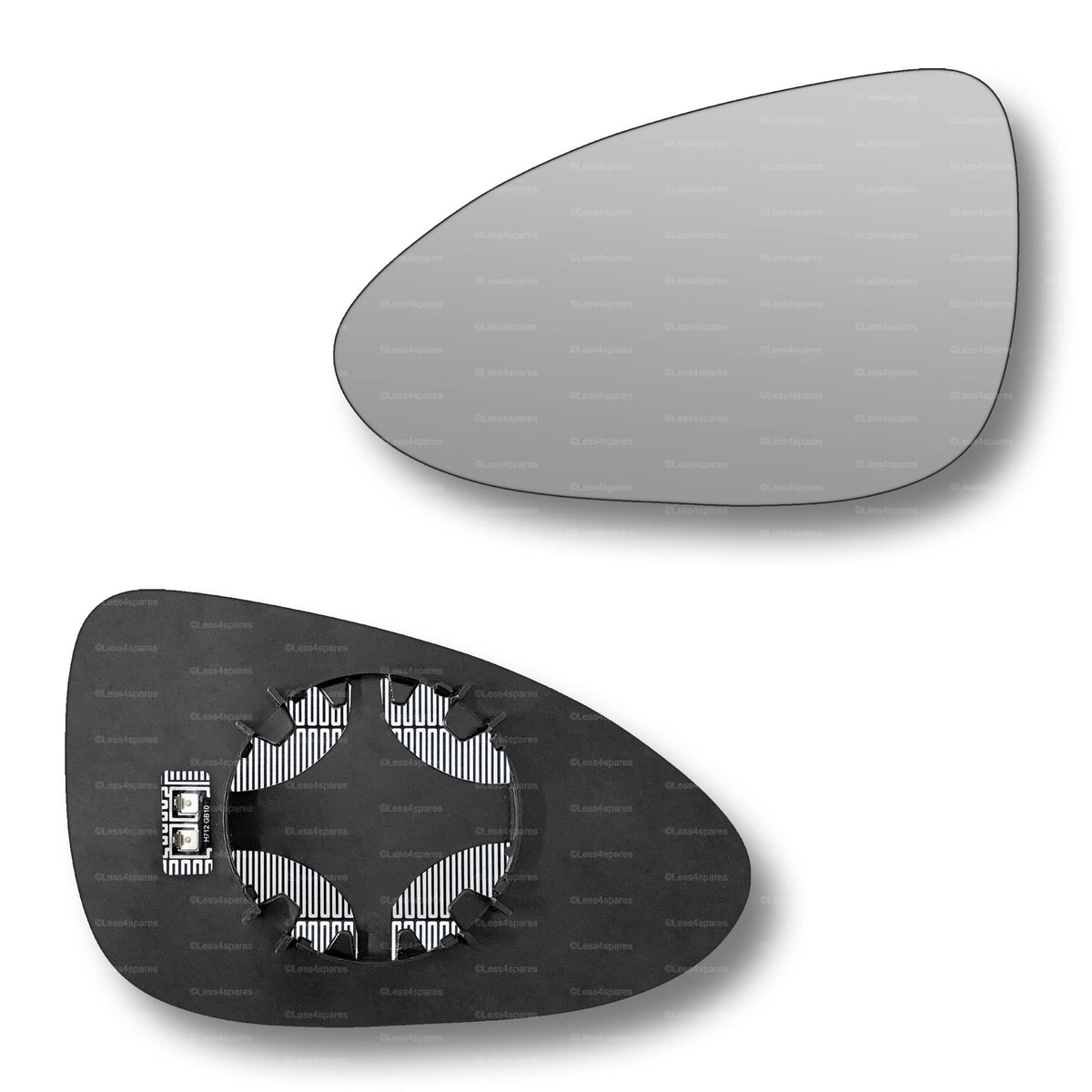 Replacement Wing Mirror Glass Left for Chevrolet Aveo T300 2012-2015 Clip-On Passenger Near Side N/S Heated Convex