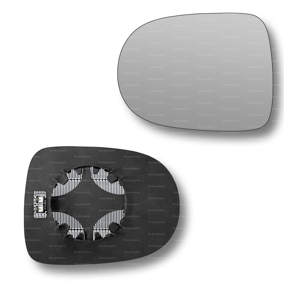 Replacement Wing Mirror Glass Left for Renault Twingo 2010-2014 Clip-On Passenger Near Side N/S Heated Convex