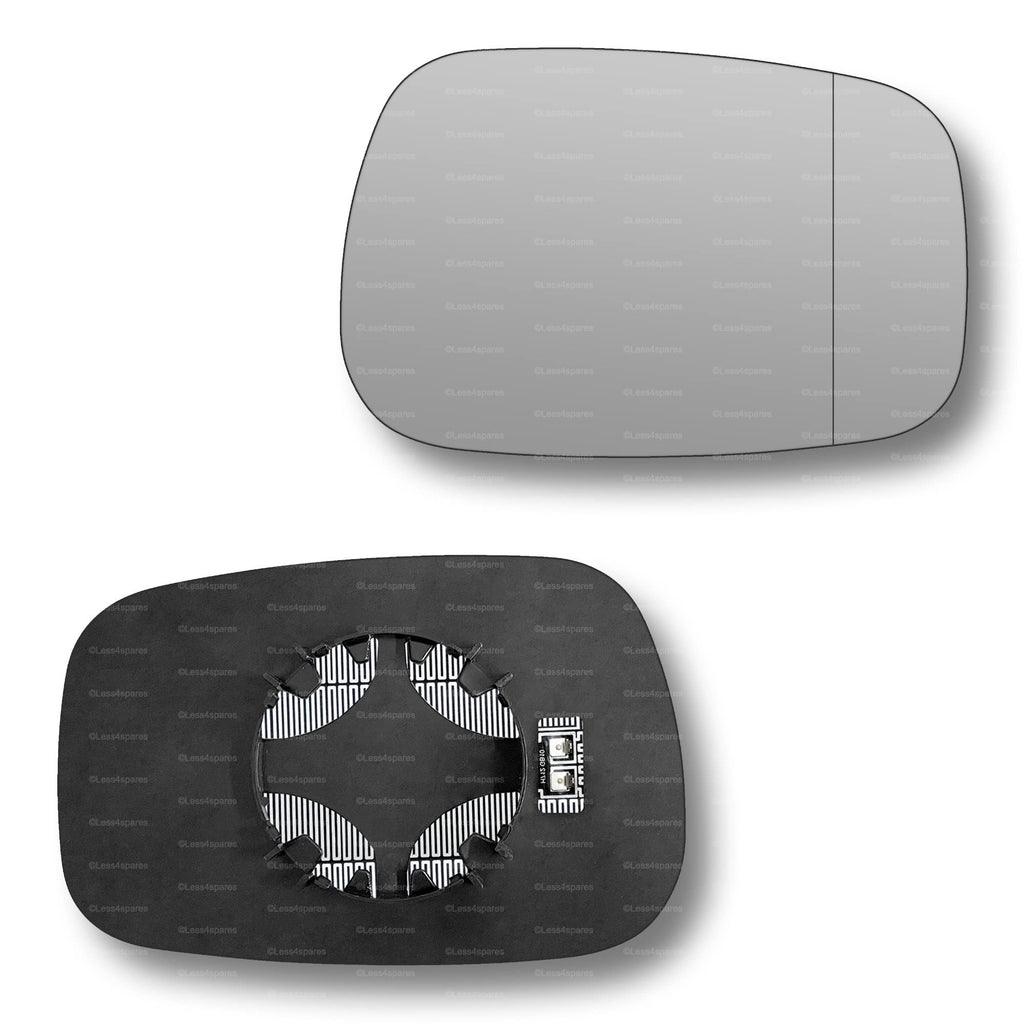 Replacement Wing Mirror Glass Right for Peugeot Partner 1996-2008 Clip-On Driver Off side Heated with Blind Spot