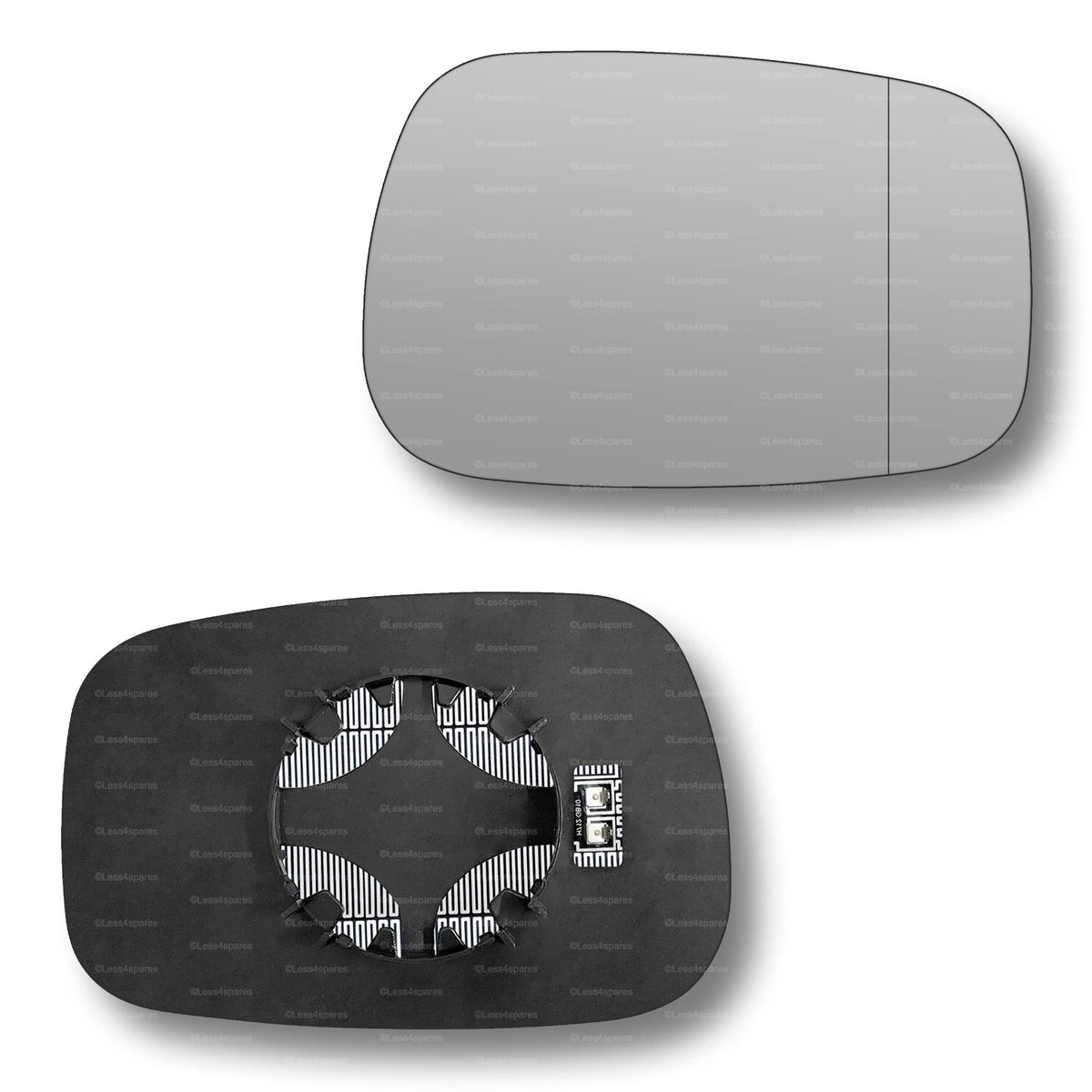 Replacement Wing Mirror Glass Right for Peugeot Partner 1996-2008 Clip-On Driver Off side Heated with Blind Spot